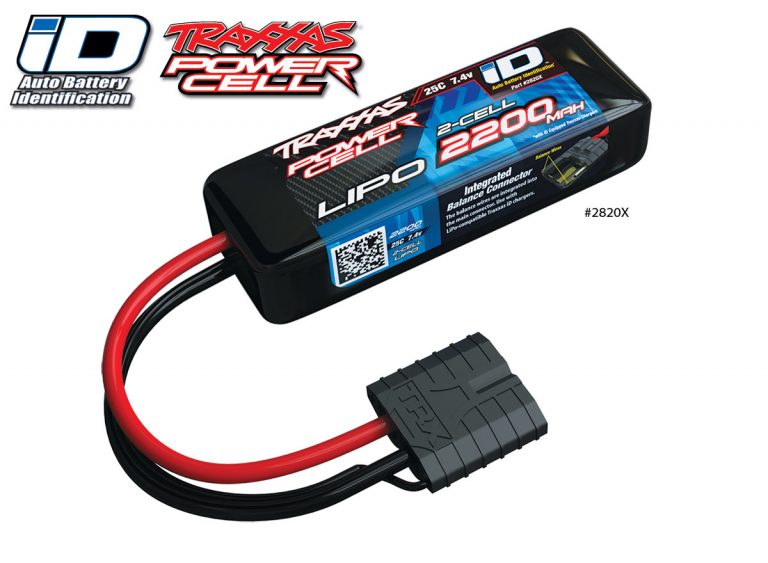 Batterie LiPo Traxxas 7.4V 7600mAh 25C - Pour Modélisme - Connecteur Traxxas ID - Semi-Rigide